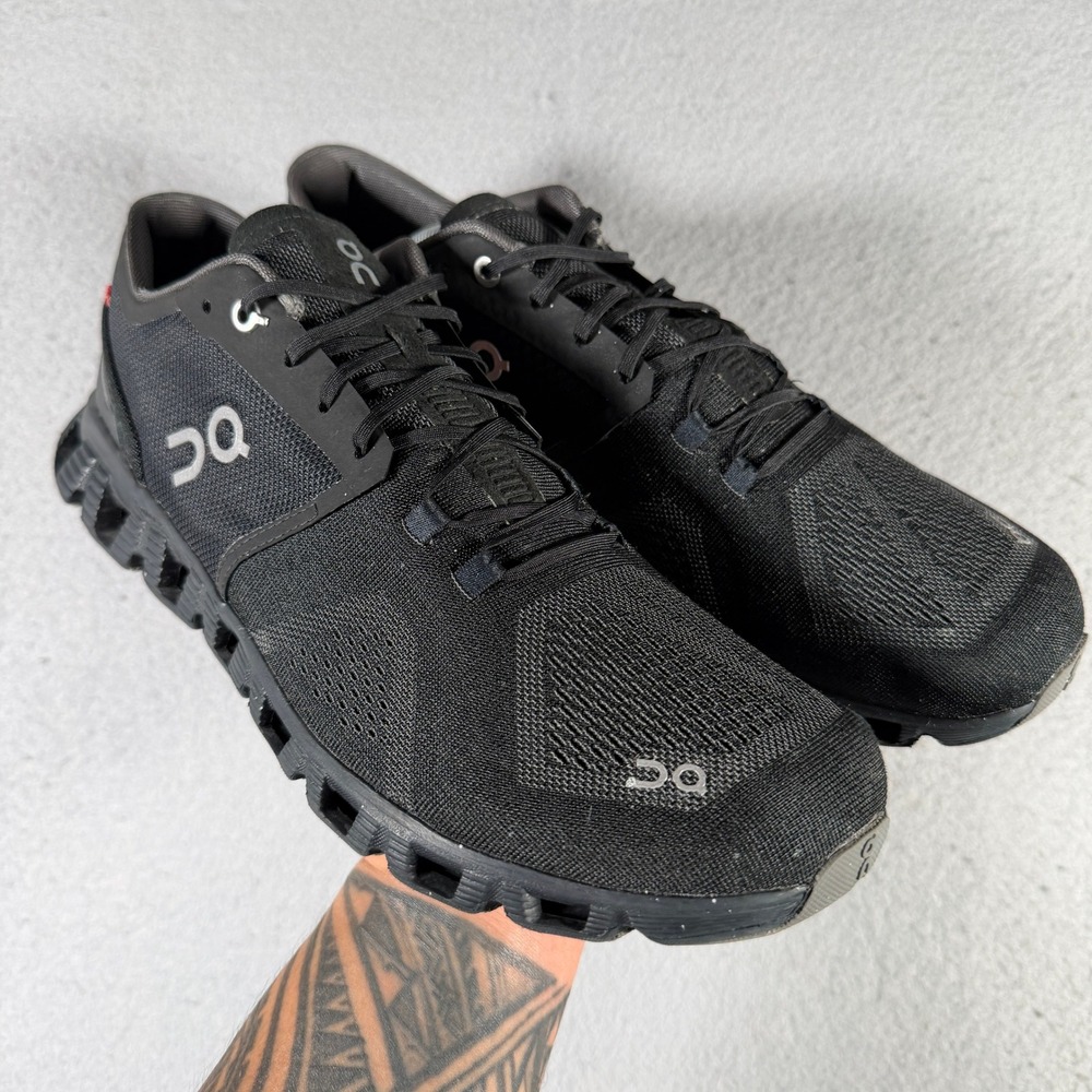 On Running Cloud X Mens Size 11.5 Black Asphalt Training Shoes 40.99706